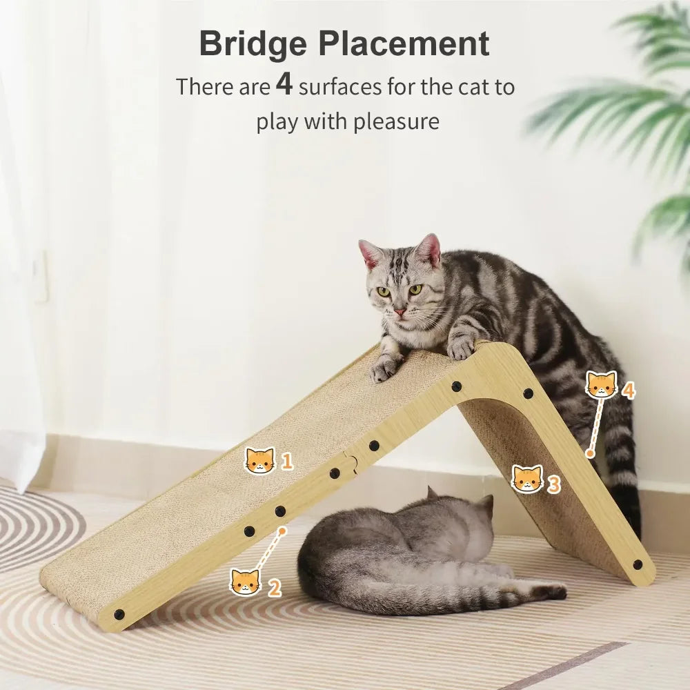 🐾📐 L-Shape Cardboard Cat Scratcher – Wear-Resistant Scratch Post