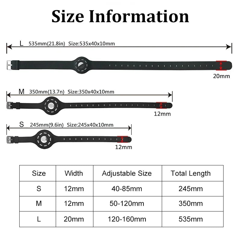 🐱📍 Silicone Anti-Lost Cat Collar for Apple AirTag – Adjustable Tracker Holder