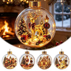 Christmas Story Crystal Ball – Glowing Nutcracker & Snowman Décor
