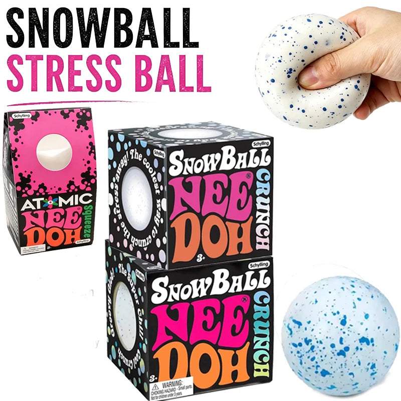 NeeDoh Snow Ball Crunch – Quick-Rebound Sensory Fidget Toy