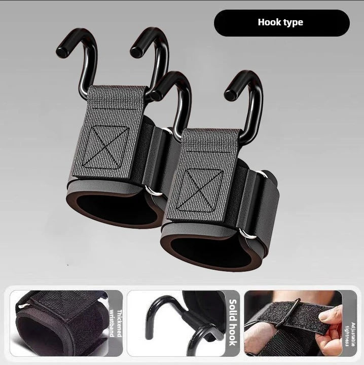 🏋️ Weight Lifting Hook Grips with Wrist Wraps – Heavy Duty Lifting Straps for Deadlifts, Pull-Ups & Strength Training 💪