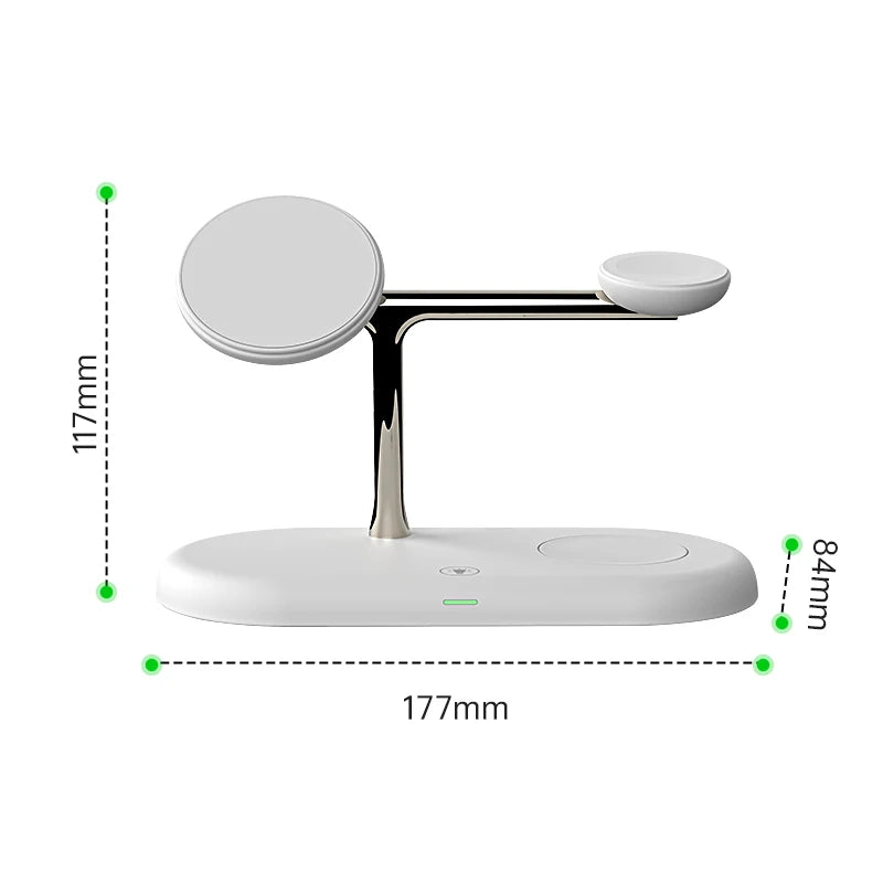 3-in-1 Wireless Charger Stand – Fast Charging for iPhone, Apple Watch & AirPods