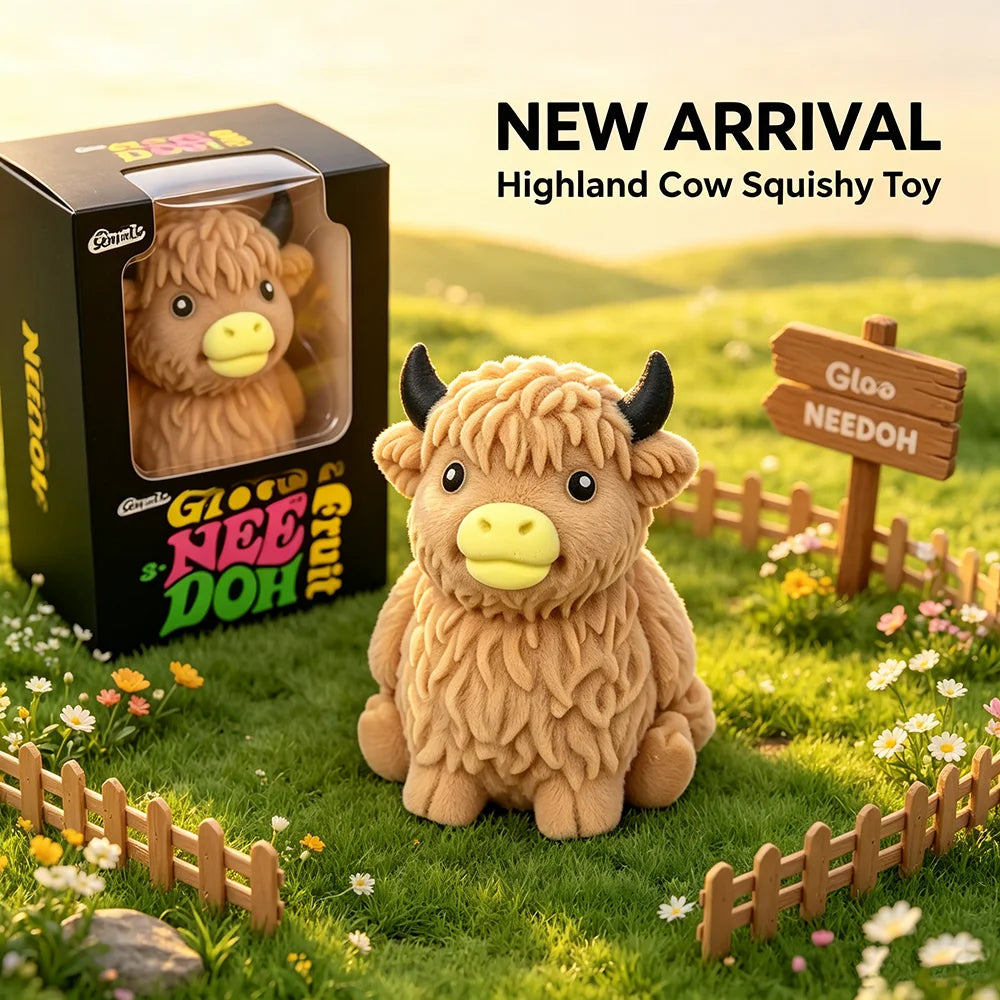 NeeDoh Mountain Cow – Slow-Rise Soft Squeeze Toy