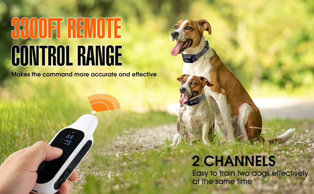 🐶📡 875 yards (800m) Digital Dog Training Collar – Waterproof Rechargeable with LCD