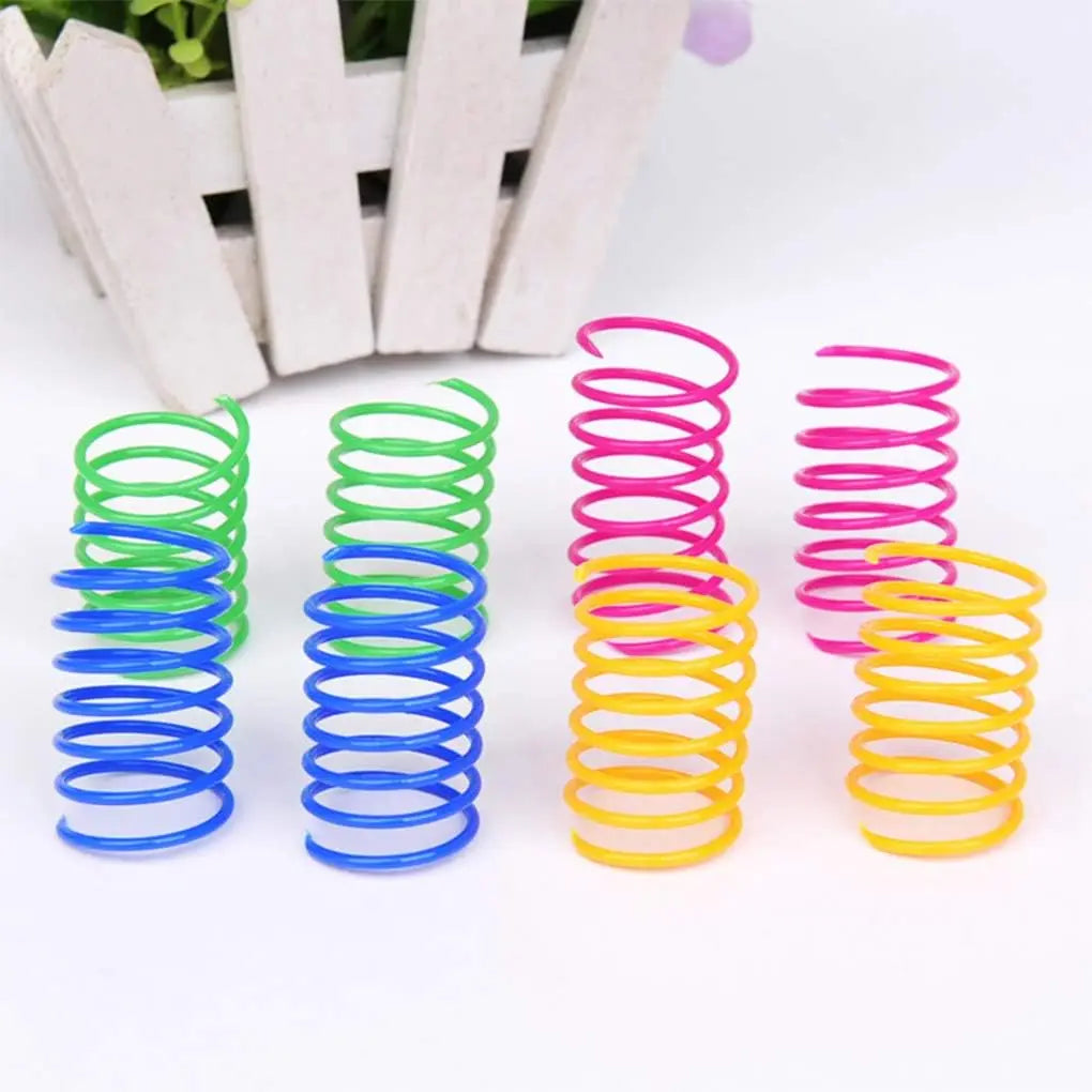 🌈🐾 Colorful Cat Spring Spiral Toys – 4/200PCS Set