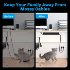 🤍🔌 Channel Desk Cable Organizer – No Drill Under Desk Cable Tray