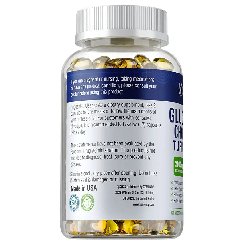 Glucosamine Chondroitin - Supports Healthy Joint Function, Protects Joint Tissue, Relieves Pain, and Improves Mobility