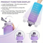 3PCS Gradient Sports Water Bottle Set (300ML / 900ML / 2L) – Leakproof Straw Fitness Bottle 💧✨