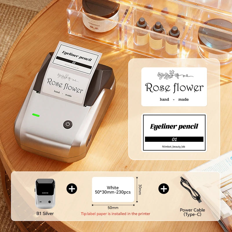 🏷️📱 NIIMBOT B1 Portable Thermal Label Printer – 2 Inch Bluetooth Sticker Maker