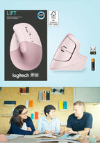 🖱️💜 Logitech Lift Vertical Ergonomic Wireless Mouse – Silent Click Dual Mode