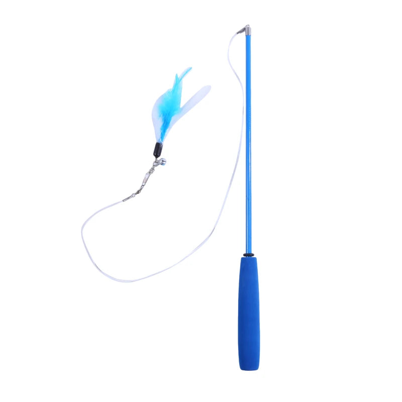 🎣🐾 Telescopic Cat Teaser Wand – 3-Section Fishing Pole Stick