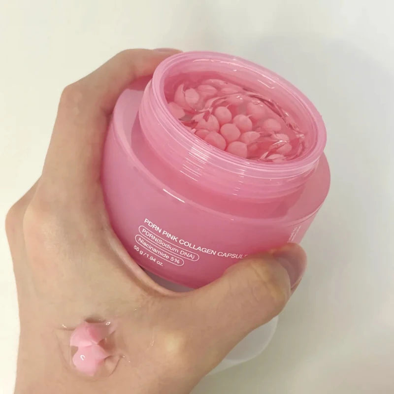 🌸✨ Korean PDRN Pink Collagen Capsule Cream | Niacinamide Lightweight Face Moisturizer 💖 | Non-Greasy Care for Uneven Skin Tone