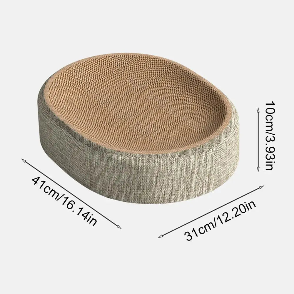 2-in-1 Cat Scratching Board Protects Furniture, Grinding Claw Toys, Oval Sisal Weaving Wear-resistant Cat Nest Cat Accessories