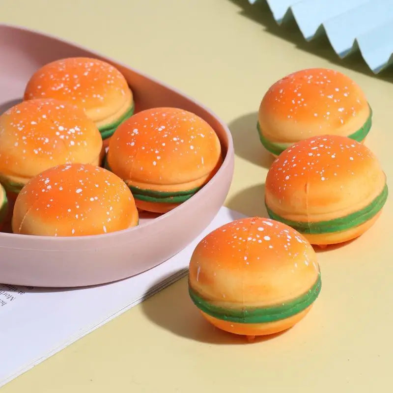 Hamburger Stress Ball – TPR Food-Shaped Sensory Squeeze Fidget Toy
