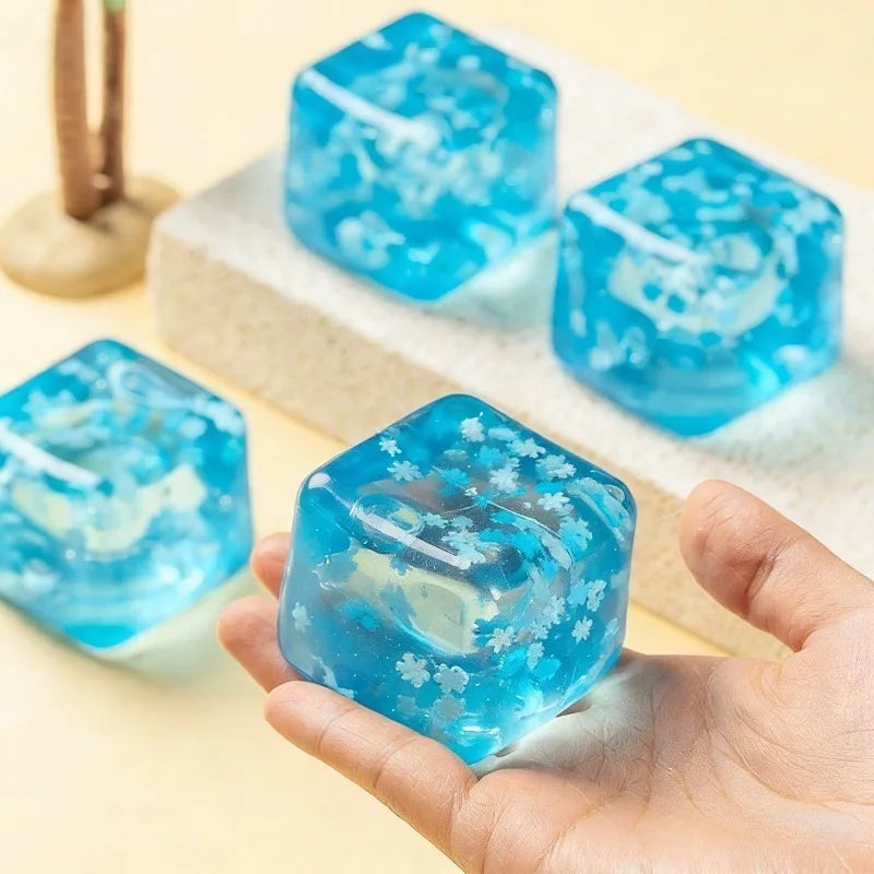 Snowflake Ice Cube Squishy Toy – Slow-Rising Sensory Fidget