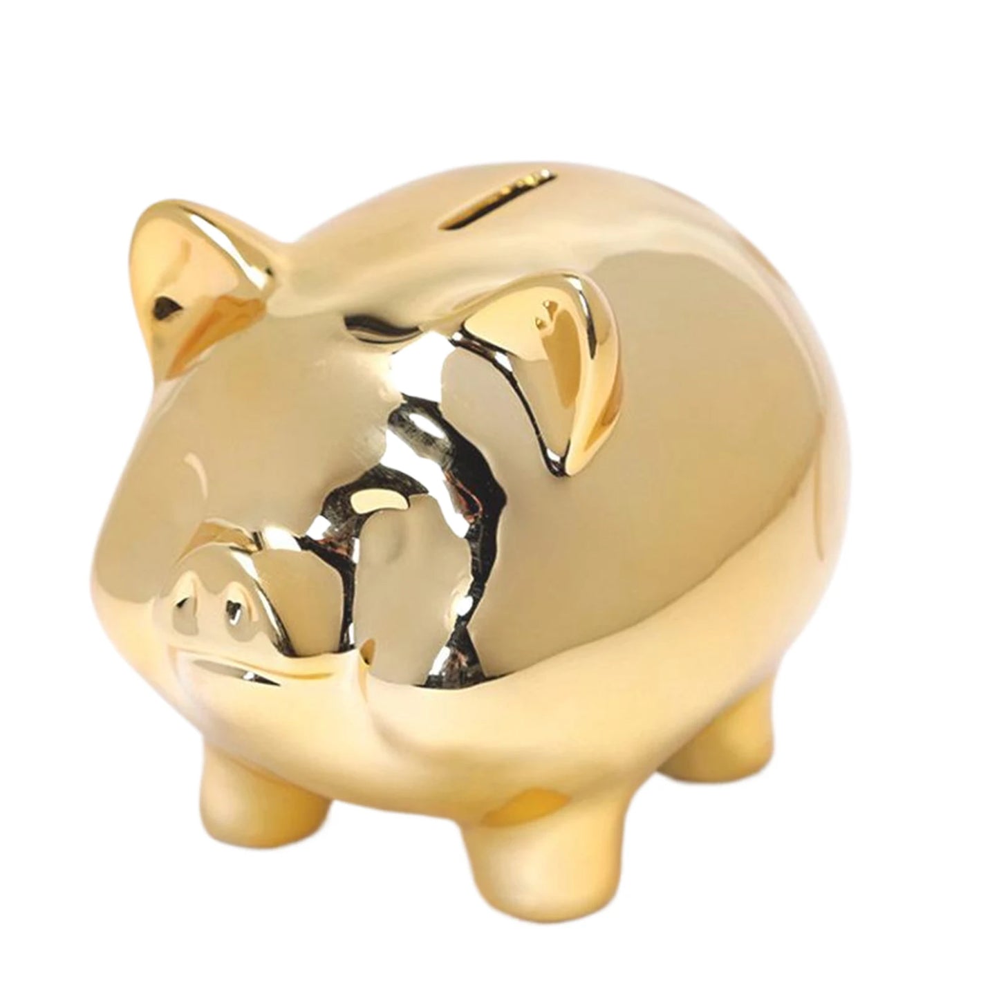 🐷✨ Ceramic Gold Pig Piggy Bank 💛 | Cute Coin Savings Money Box 💰 | Lucky Pig Home Decoration & Creative Home Furnishings
