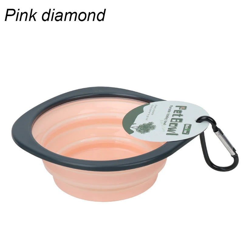 🐾🥣 Folding Silicone Pet Travel Bowl – Collapsible Outdoor Feeder