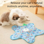 Interactive Cat Hunting Carpet Toy – Automatic Rotating Fish & Duck Fidget Toy