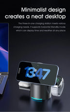 Qi2 3-in-1 Magnetic Wireless Charger – Touch Button Fast Charging Dock