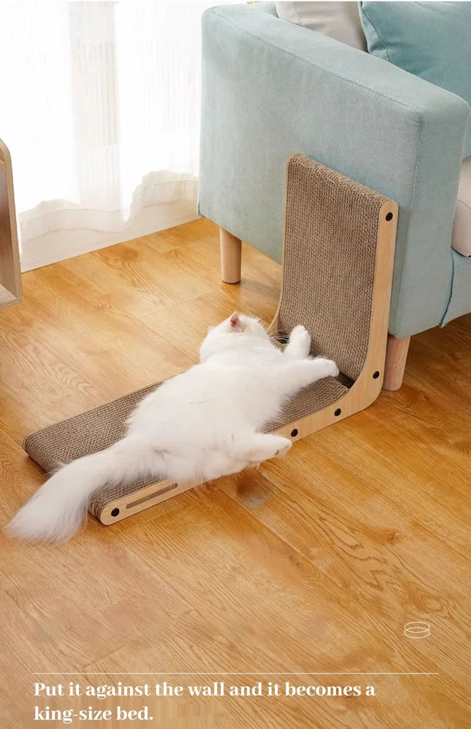 🐾📐 L-Shape Cardboard Cat Scratcher – Wear-Resistant Scratch Post