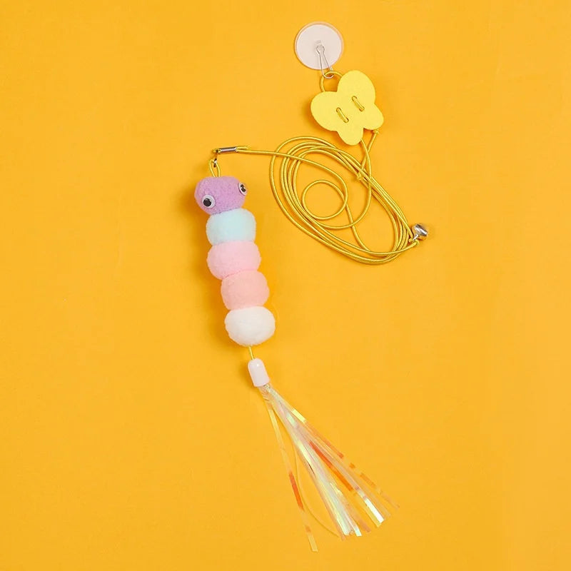 Interactive Cat Toy Hanging Simulation Cat Toy Funny Self-hey Interactive Toy for Kitten Playing Teaser Wand Toy Cat Supplies