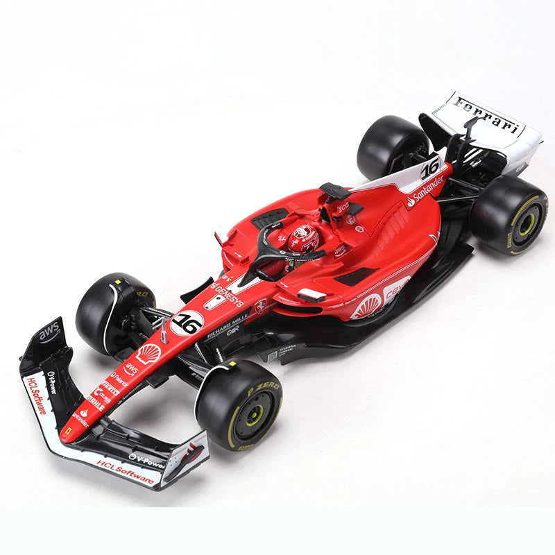 2025 SF25-#44 #16 Bburago 1:18 SF24 F1 Racing / SF23 F1 Ferrari Las Vegas #16 Sainz Static Car Model Vehicles Alloy Toy