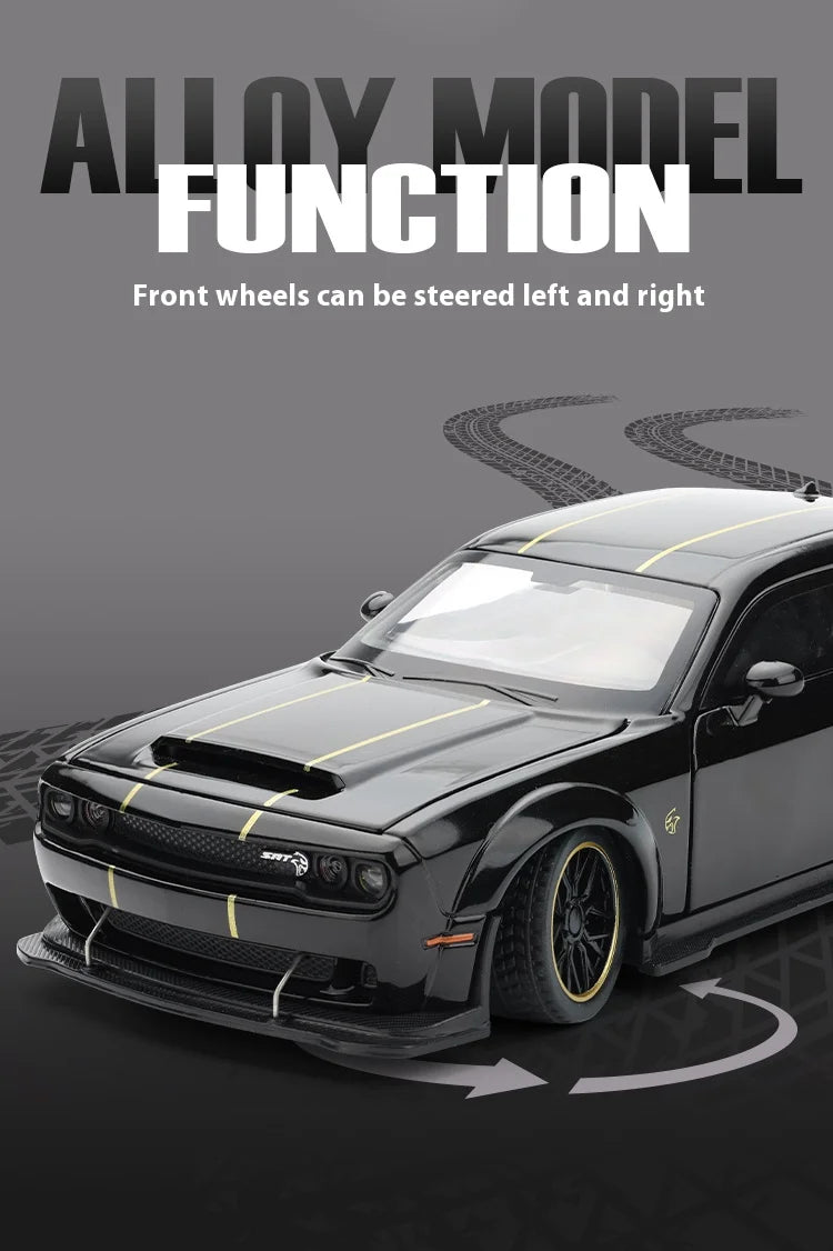 1:32 Dodge Challenger SRT Hellcat Redeye V8 Alloy Metal Diecast Model American Muscle Sports Car Collection For Hobby Decor