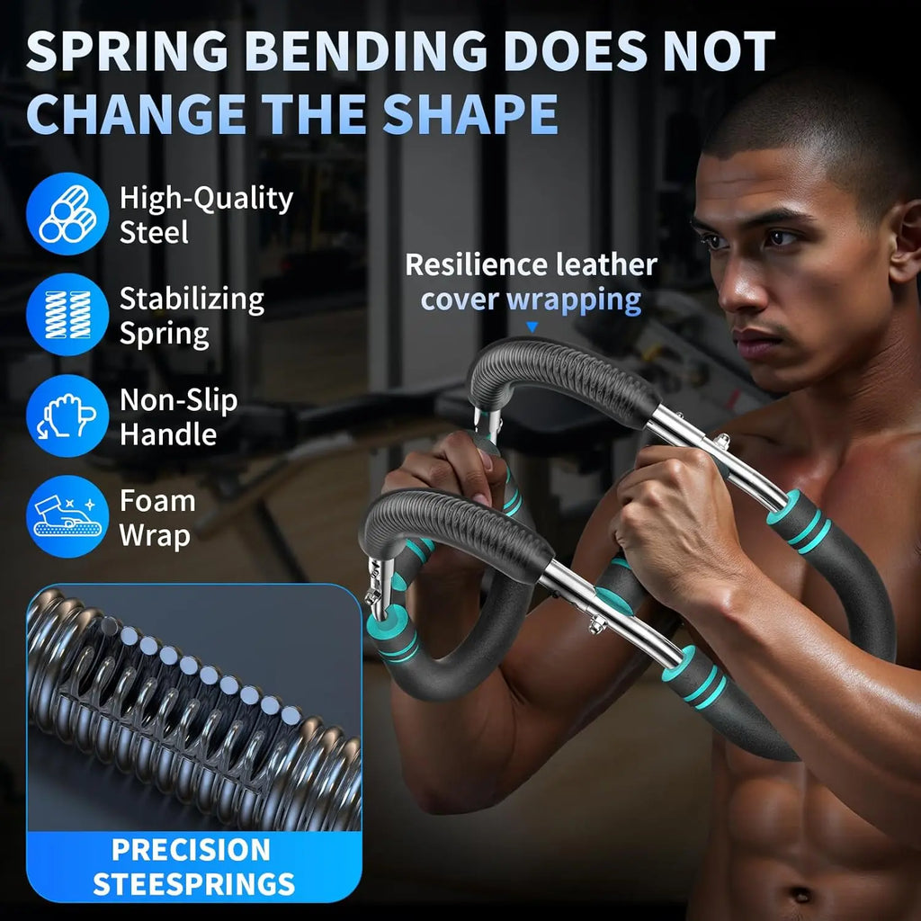 Twister arm Trainer, Adjustable Resistance (60-140 lbs) Chest Workout Equipment,Forearm Power Exercise bar , pectoralis spinalis