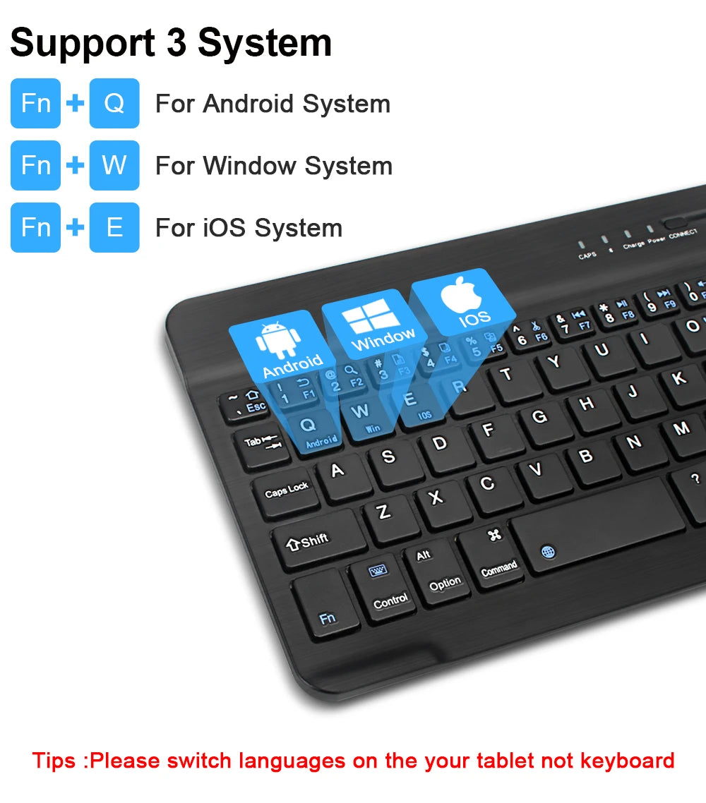 ⌨️🖱️ Mini Wireless Bluetooth Keyboard & Mouse Set – Portable for iPad & Android