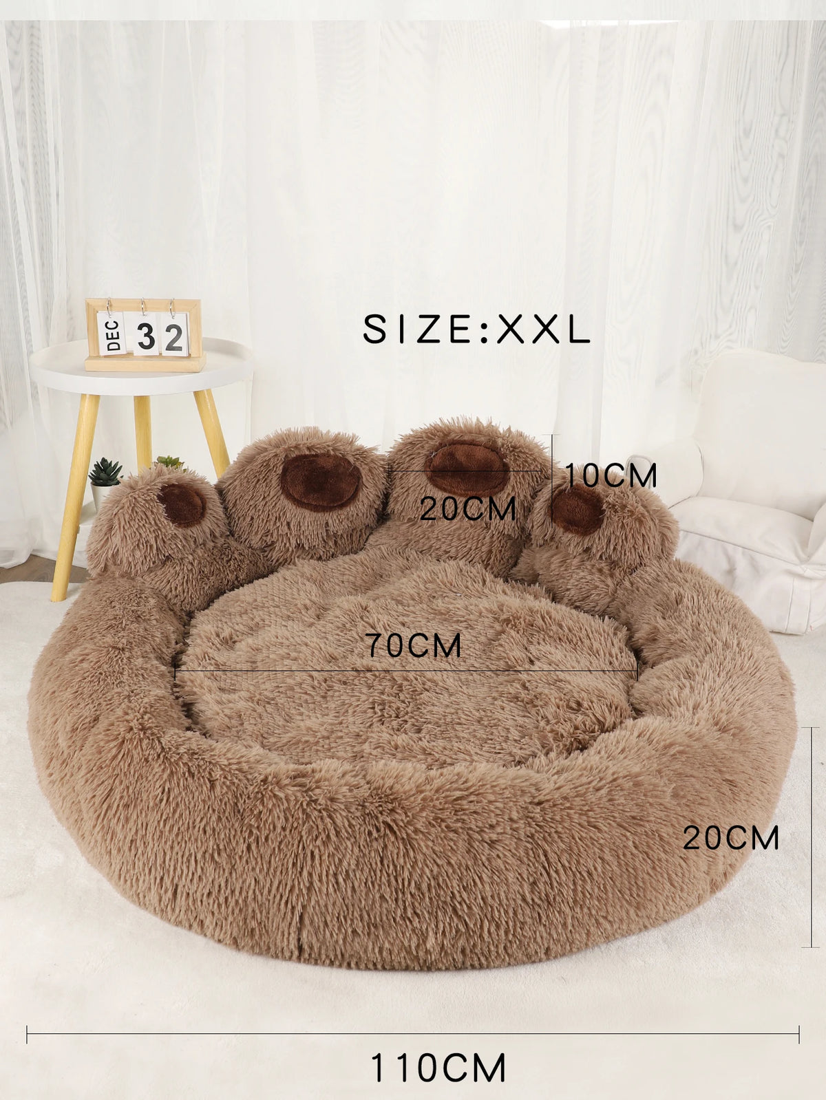 🛋️❄️ Fluffy Winter Dog Bed – Warm Pet Sofa Basket