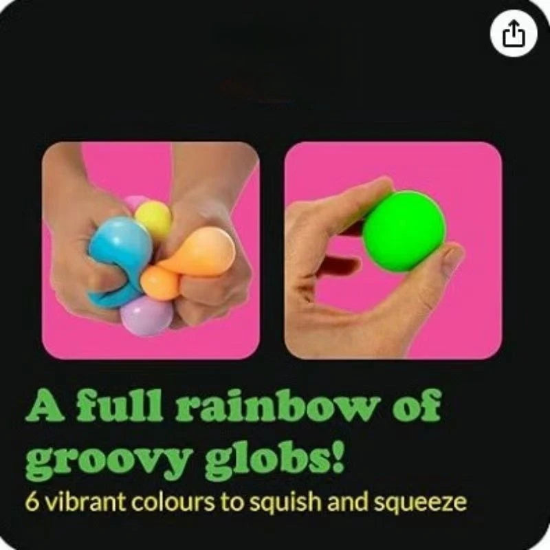 Teenie Nee Doh Rainbow Stress Balls – 6-Pack Soft Squishy Fidget Toys