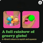Teenie Nee Doh Rainbow Stress Balls – 6-Pack Soft Squishy Fidget Toys