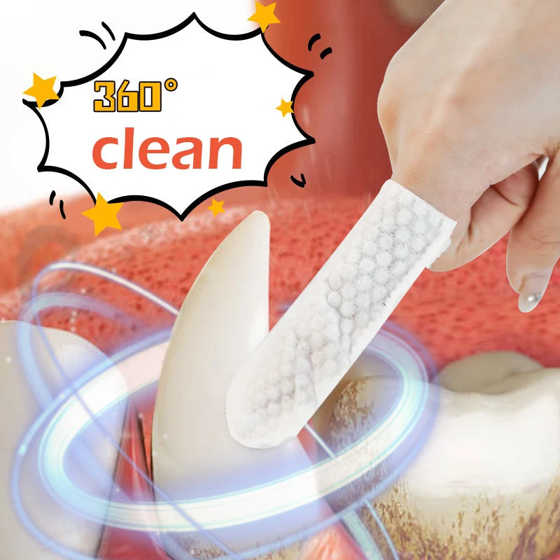 Pet Disposable Finger Toothbrush Wipes – Dog & Cat Oral Cleaning