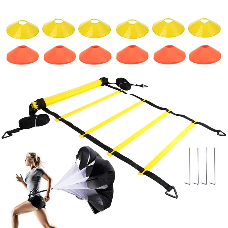 Agility Training Set – Football & Soccer Speed Kit with Cones, Ladder, Chute & Running Umbrella for Footwork & Balance⚽🔥