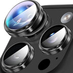 Aluminium Alloy Tempered Glass Camera Lens Protector for iPhone 16 Pro / Pro Max