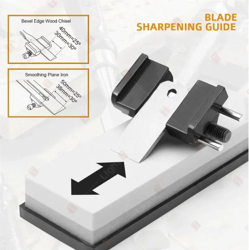 Adjustable Chisel Honing Guide Jig – Carbon Steel Roller Angle Sharpener for Wood Chisels &amp; Plane Irons
