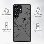 Line Airplane Topographic Phone Case for Samsung Galaxy S Series