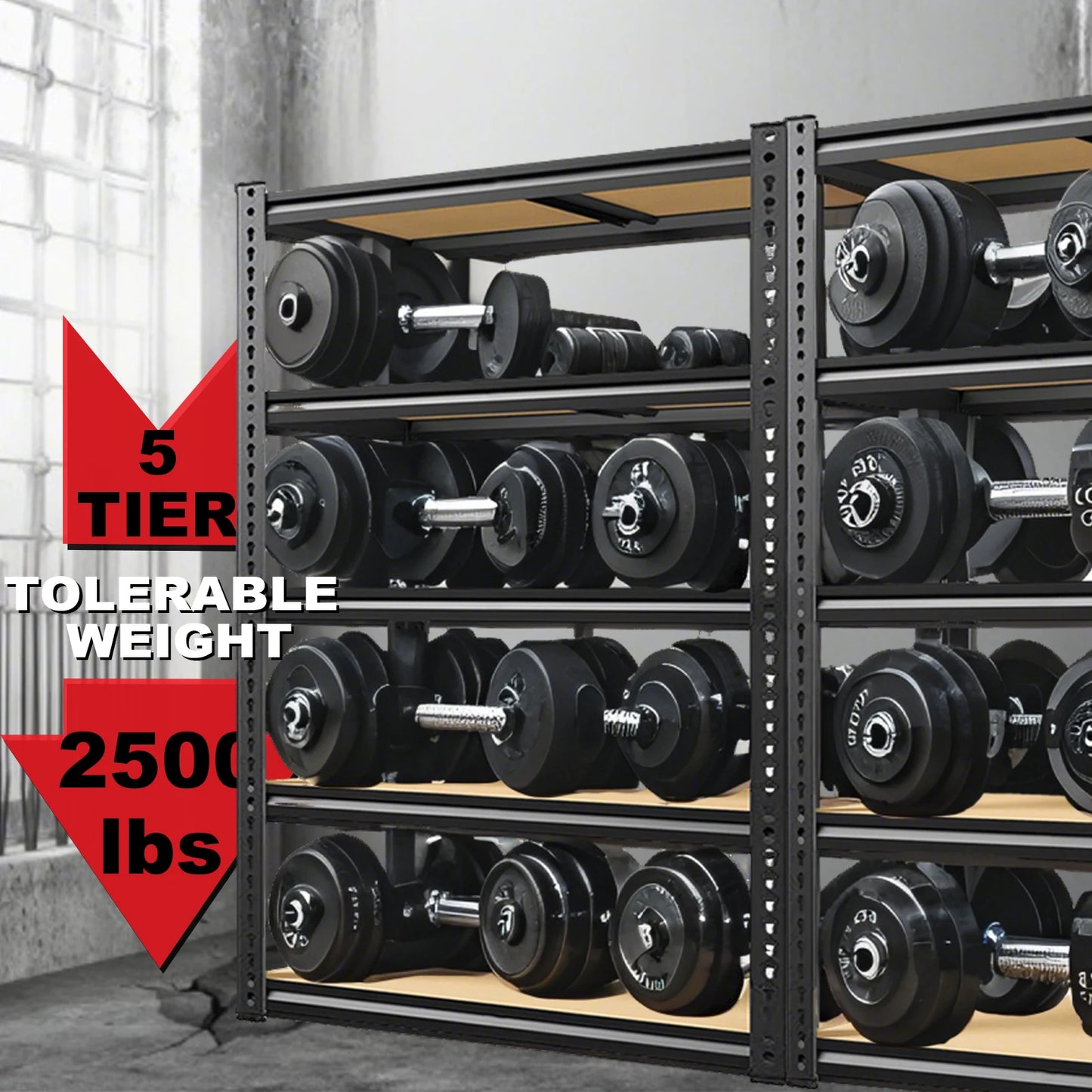 🧰✨ Heavy Duty Garage Shelving Storage Rack | 72" / 60" Height Adjustable Shelves 🏠 | 2000 LBS Capacity Metal Storage Shelf for Garage & Closet