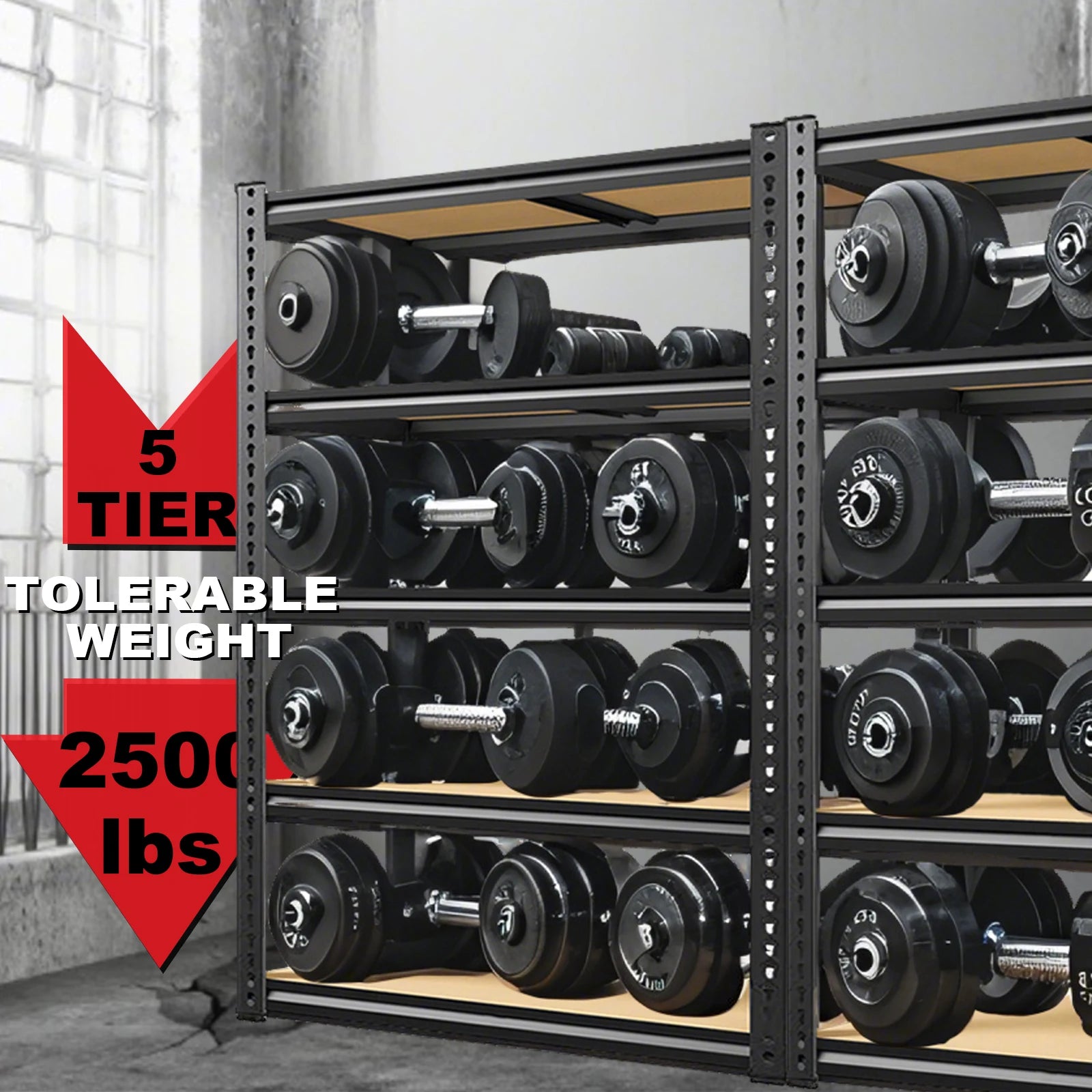 🧰✨ Heavy Duty Garage Shelving Storage Rack | 72" / 60" Height Adjustable Shelves 🏠 | 2000 LBS Capacity Metal Storage Shelf for Garage & Closet