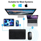 ⌨️🖱️ Mini Wireless Bluetooth Keyboard & Mouse Set – Portable for iPad & Android