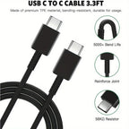 2PCS 45W Fast Charging Wall Charger with USB-C Cable for Samsung Galaxy