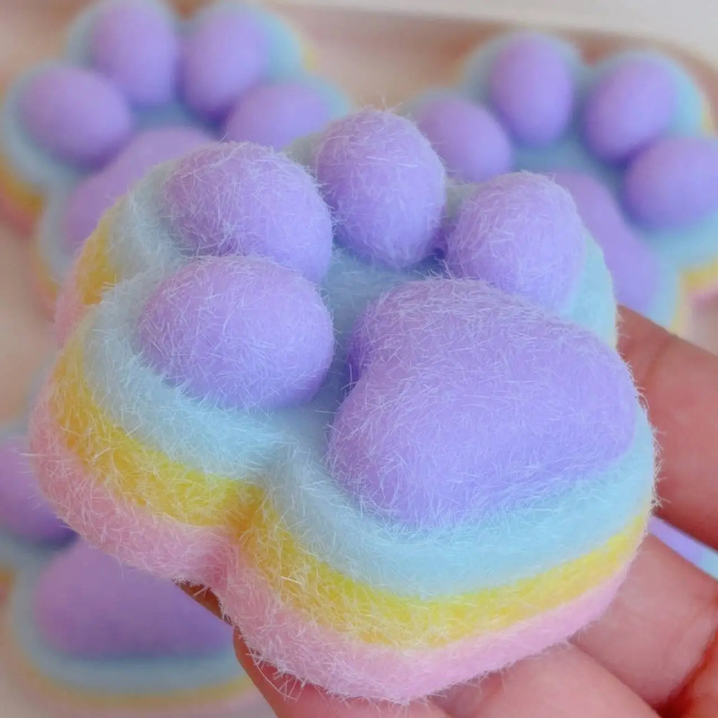 Cat Paw Mochi Squishy Toy – Soft Plush & Silicone Slow-Rebound Fidget