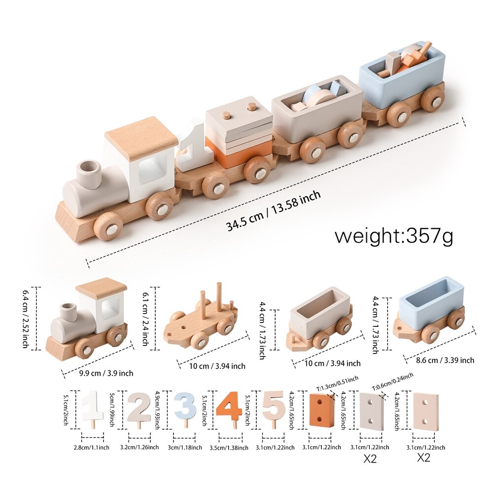 Montessori Educational Train or Rocket Toys Baby Busy Box Calculate Graphic Cognition Toys for Children Wooden Toys for Kids Baby Gift