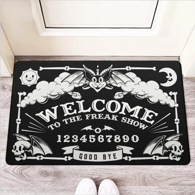 Gothic Witch Welcome Doormat – Mystical Halloween Rug