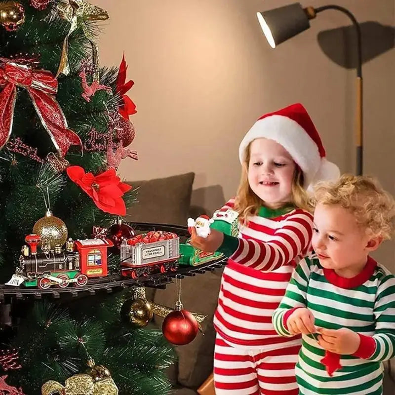 Christmas Electric Train Set – Santa Holiday Train with Lights