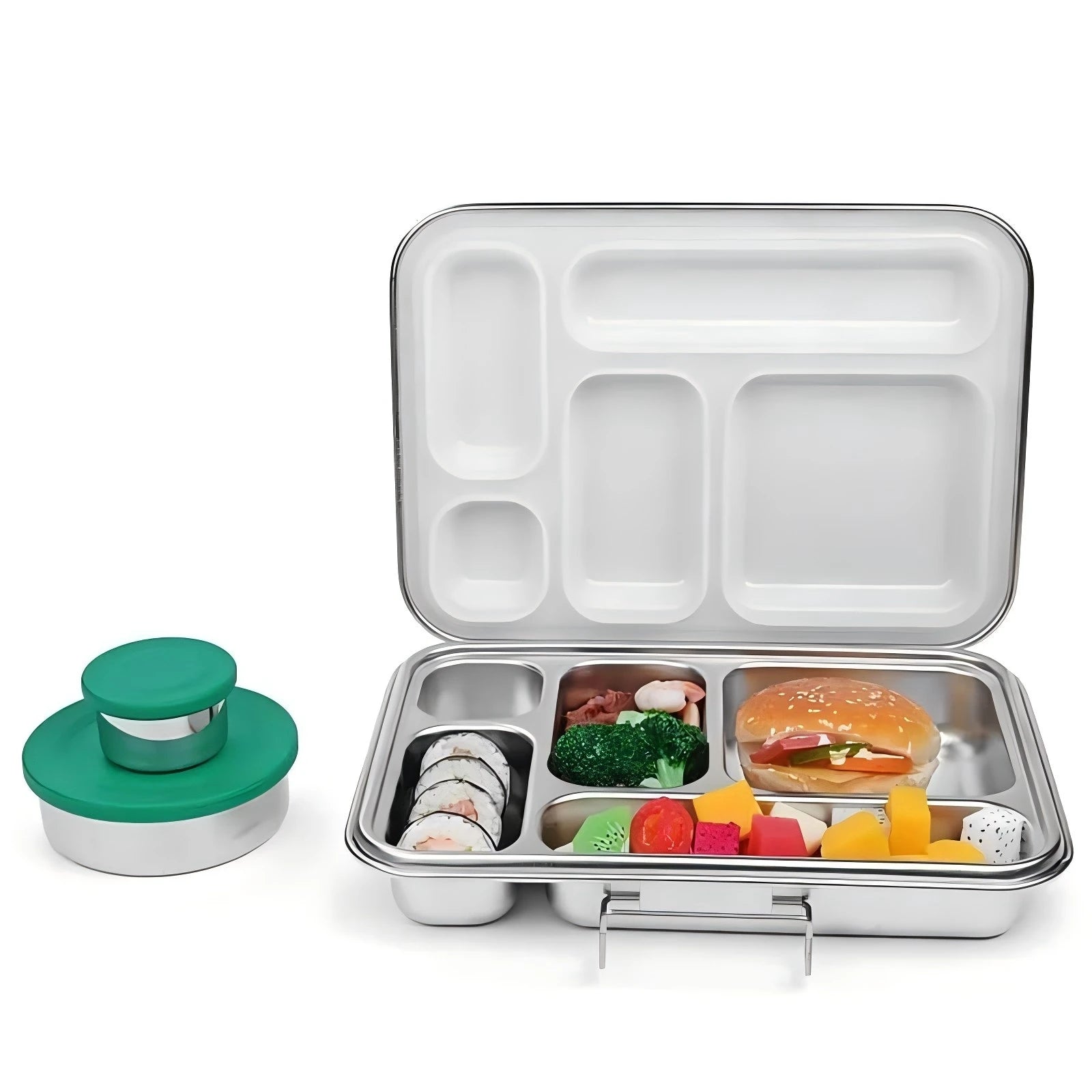 🥪✨ Stainless Steel Leakproof Bento Lunch Box | Food-Safe Compact Lunch Container 🍱 | Sandwich Friendly Lunch Box for Kids & Adults