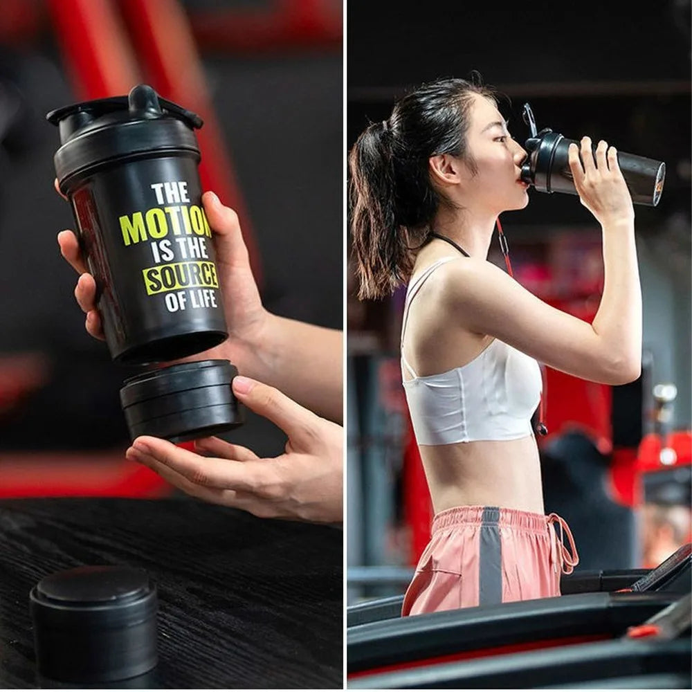 🥤💪 Protein Shaker Cup 400/600/650ml – Leakproof with Metal Stirrer