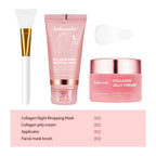 💎🍯 Collagen Jelly Cream Overnight Mask – Hydrolyzed Collagen Peel-Off Wrapping Mask for Hydrating, Firming & Moisturizing Skin