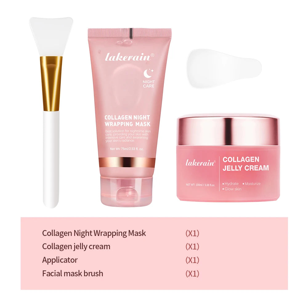 💎🍯 Collagen Jelly Cream Overnight Mask – Hydrolyzed Collagen Peel-Off Wrapping Mask for Hydrating, Firming & Moisturizing Skin