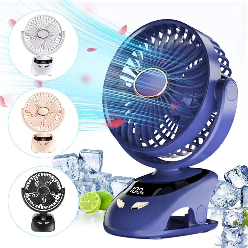 🌬️📎 Portable USB Clip-On Fan – Small Personal Desk Cooling